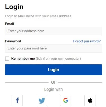 Daily Mail Rewards Login