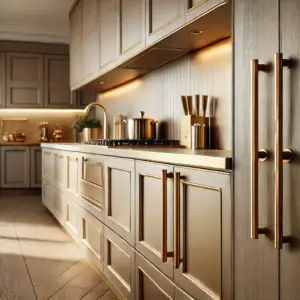 Elevate Your Kitchen's Elegance with Brushed Brass Handles